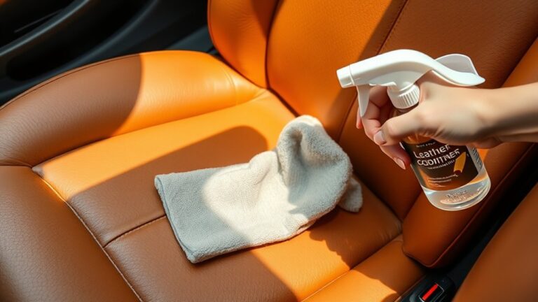 cleaning leather car seats