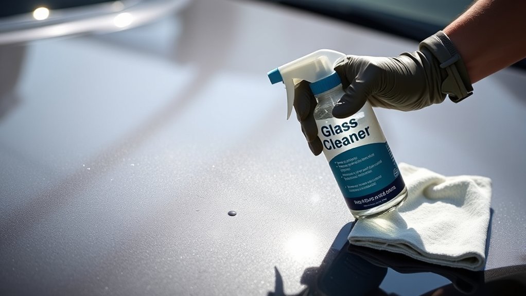 avoid glass cleaner usage