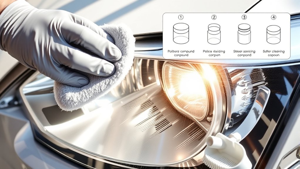headlight cleaning step guide
