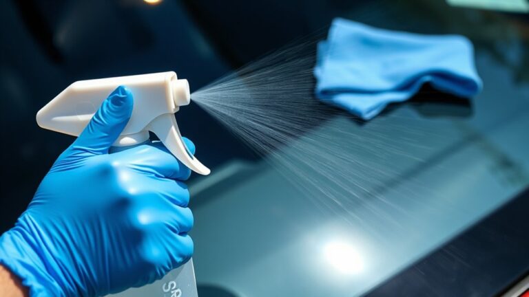 safe glass cleaner application