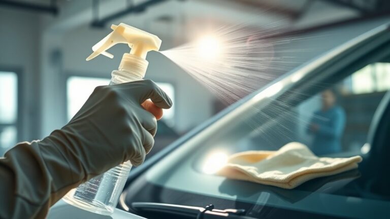 safe glass cleaner application