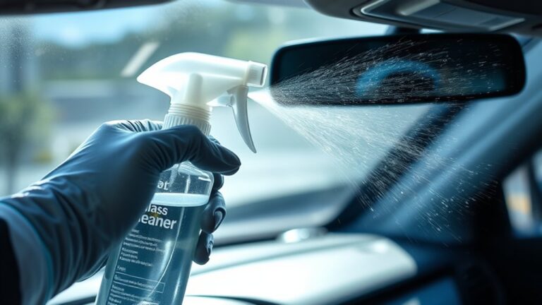 safe glass cleaner application