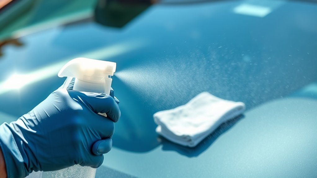 safe glass cleaner application
