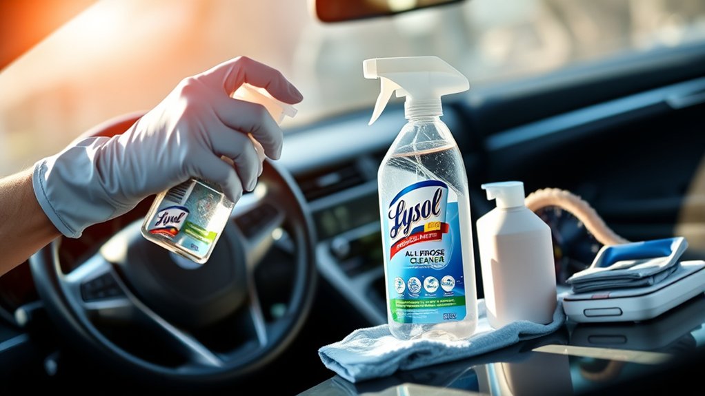 safe lysol car cleaning