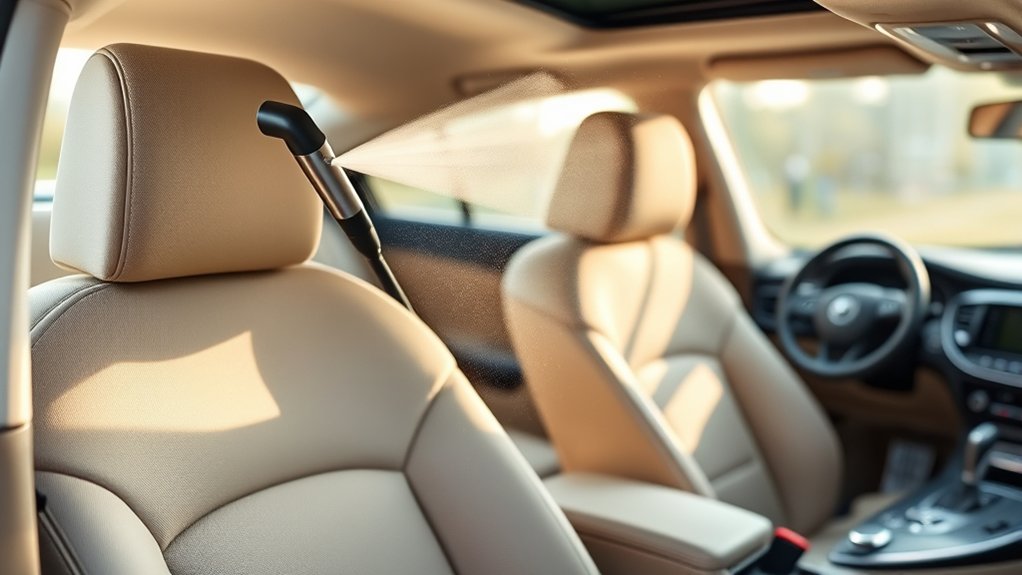 steam clean car seats