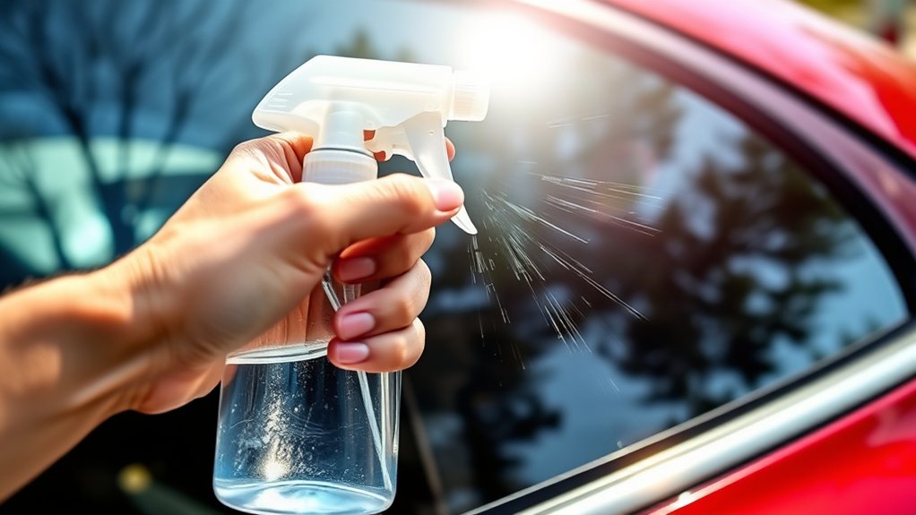 use automotive glass cleaner