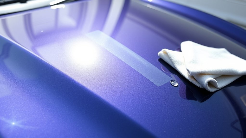 use glass cleaner cautiously